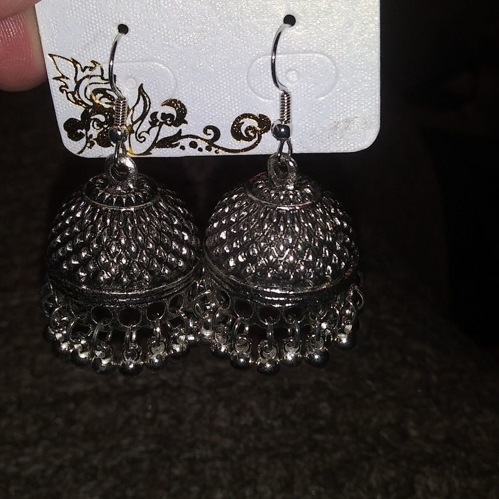 Silver BoHo earrings - Picture 2 of 4